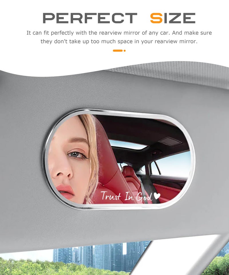 SCUARI 4PCS Car Stickers,Cars Decals,Car Accessories Trust in God Rearview Mirror Sticker,Trust in God Mirror Decals,Suitable for Most Cars, Trucks, Motorcycles, SUVs (White) - Image 4