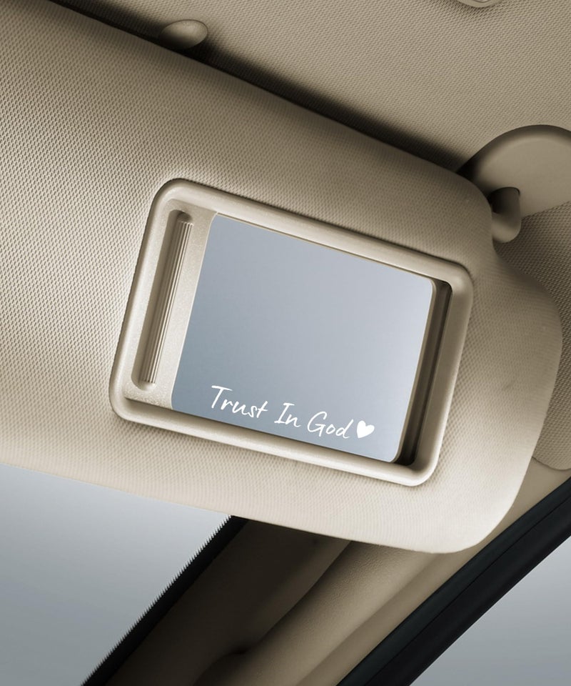 SCUARI 4PCS Car Stickers,Cars Decals,Car Accessories Trust in God Rearview Mirror Sticker,Trust in God Mirror Decals,Suitable for Most Cars, Trucks, Motorcycles, SUVs (White) - Image 5