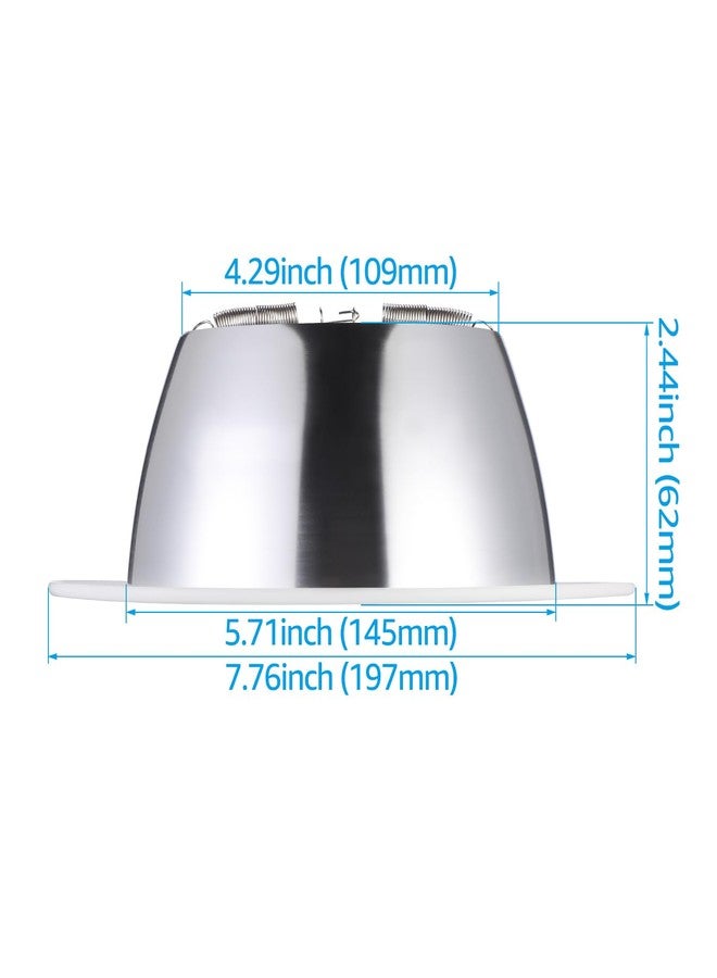 TORCHSTAR 12-Pack 6 Inch Brighter Classic Recessed Light Trim, Step Baffle with Detachable Ring, Full Metal, for 6 Inch Recessed Can, Fit Halo/Juno Remodel Housing, Aluminum Reflector - Image 2