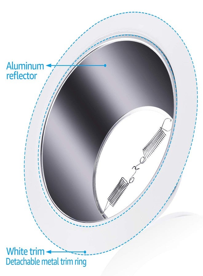 TORCHSTAR 12-Pack 6 Inch Brighter Classic Recessed Light Trim, Step Baffle with Detachable Ring, Full Metal, for 6 Inch Recessed Can, Fit Halo/Juno Remodel Housing, Aluminum Reflector - Image 3