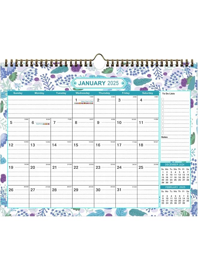 erorex Wall Calendar Desk Calendar 2025 2026 Monthly With Corner Protectors To Do List And Notes Suitable For Home Office Classroom From Jan 2025 To June 2026 - Image 1