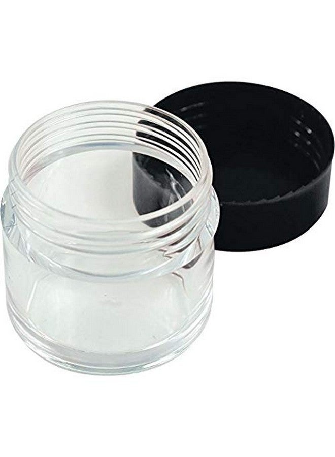 Elandy 10Pcs 50G 50Ml1.8Oz Round Empty Refillable Clear Plastic Jars Pot With Black Screw Lids For Toners Lip Balms Lotion Cream Cosmetic Samples Powder Makeup Storage Eye Shadow Container - Image 1