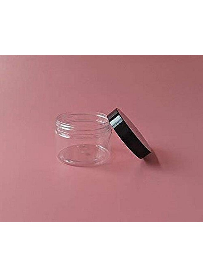 Elandy 10Pcs 50G 50Ml1.8Oz Round Empty Refillable Clear Plastic Jars Pot With Black Screw Lids For Toners Lip Balms Lotion Cream Cosmetic Samples Powder Makeup Storage Eye Shadow Container - Image 2