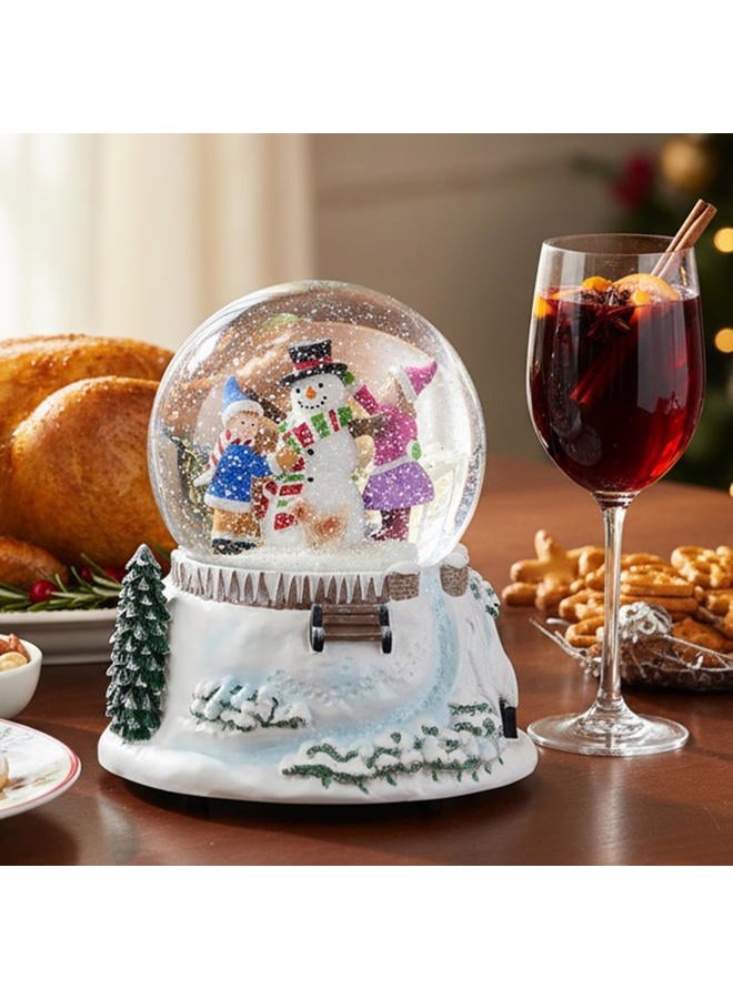 Mr.Winder Snowman & Friends Christmas Snow Globe,with LED Lights & Falling Snow,Musical Holiday Snow Globes,Plays Santa Claus is Coming to Town, Winter Home Décor, Winter Wonder Tune” - Image 2