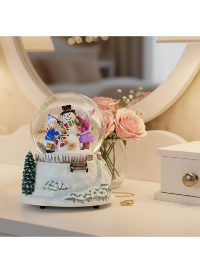 Mr.Winder Snowman & Friends Christmas Snow Globe,with LED Lights & Falling Snow,Musical Holiday Snow Globes,Plays Santa Claus is Coming to Town, Winter Home Décor, Winter Wonder Tune” - Image 5
