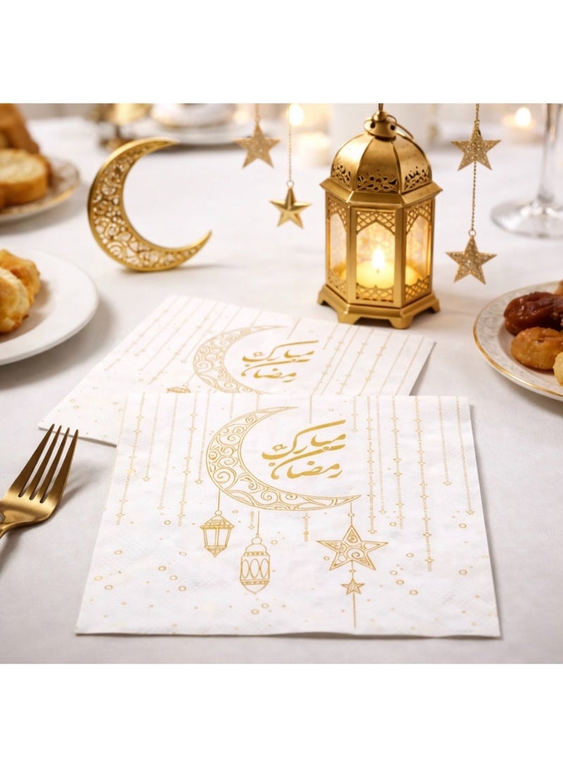 Ramadan decorations, Ramadan paper napkins, 20 pieces - size 33 x 33 cm - Image 2