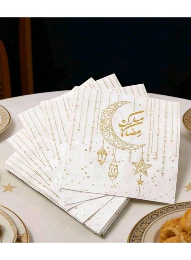 Ramadan decorations, Ramadan paper napkins, 20 pieces - size 33 x 33 cm - Image 4