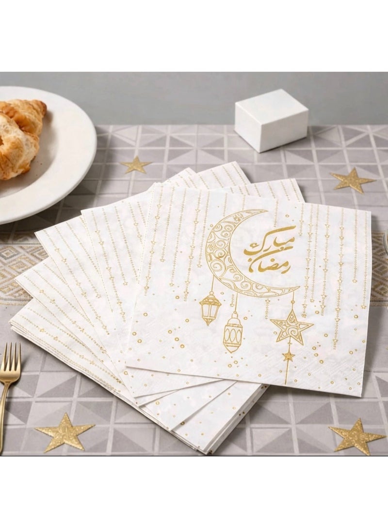 Ramadan decorations, Ramadan paper napkins, 20 pieces - size 33 x 33 cm - Image 3