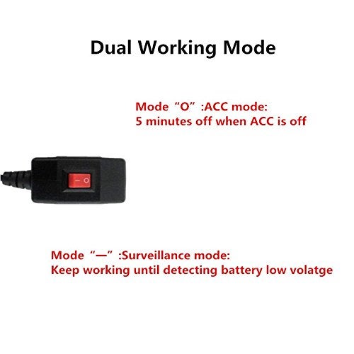 REARMASTER Universal OBD Power Cable for Dash Camera,24 Hours Surveillance/Acc Mode with Switch Button(Micro USB Port) - Image 3