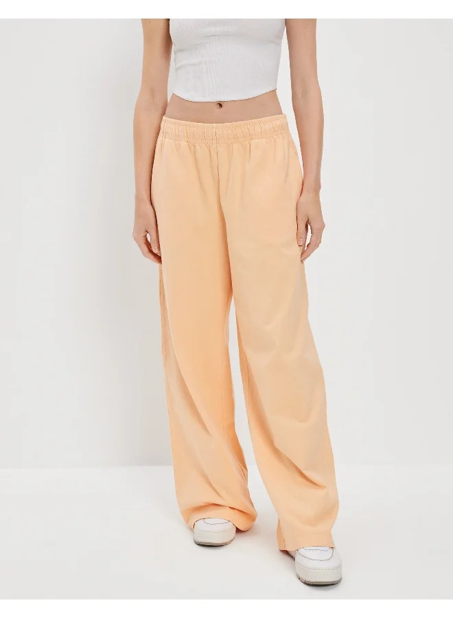 American Eagle AE Sun Set Super High-Waisted Baggy Wide-Leg Knit Pant
