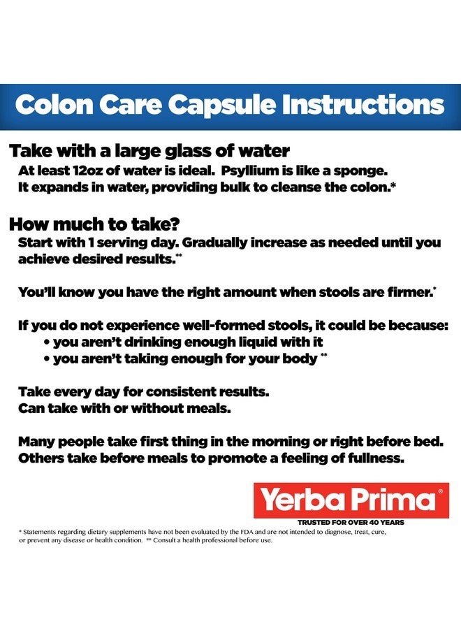 Yerba Prima Prebiotic Colon Care Capsules, Non-GMO, Keto Friendly, 180 Caps, (2 Pack) - Image 3