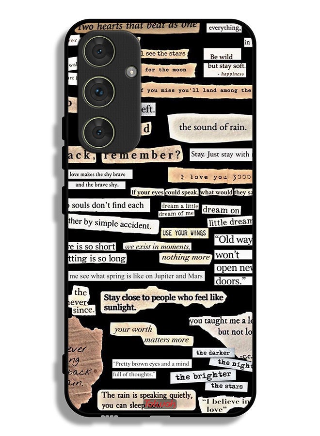 Tolwak Samsung Galaxy A54 5G Protective Case Cover Quotes Stickers - Image 1
