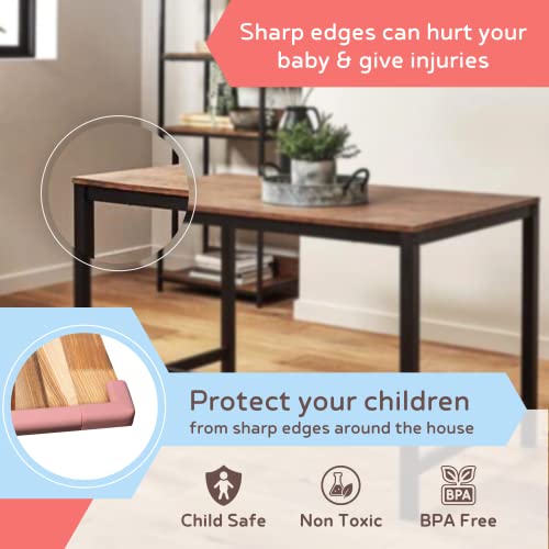 BabySafeHouse Child Proofing Pre-Taped Edge Guard Strip (26ft- Pack of 4) for Sharp Edges of Furniture & Corners (Pink Color) - Image 3