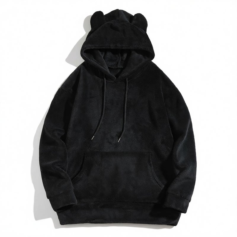 Men's Plus Size Hooded Casual Fleece Hoodie Sweatshirt Outerwear - Image 3