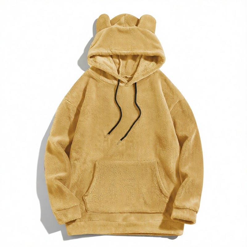 Men's Plus Size Hooded Casual Fleece Hoodie Sweatshirt Outerwear - Image 4