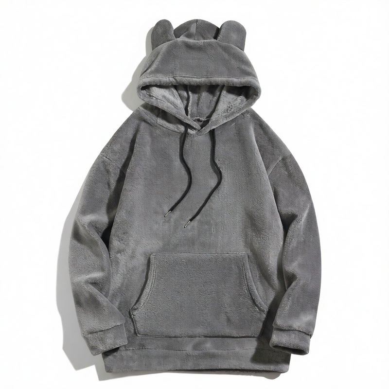 Men's Plus Size Hooded Casual Fleece Hoodie Sweatshirt Outerwear - Image 2