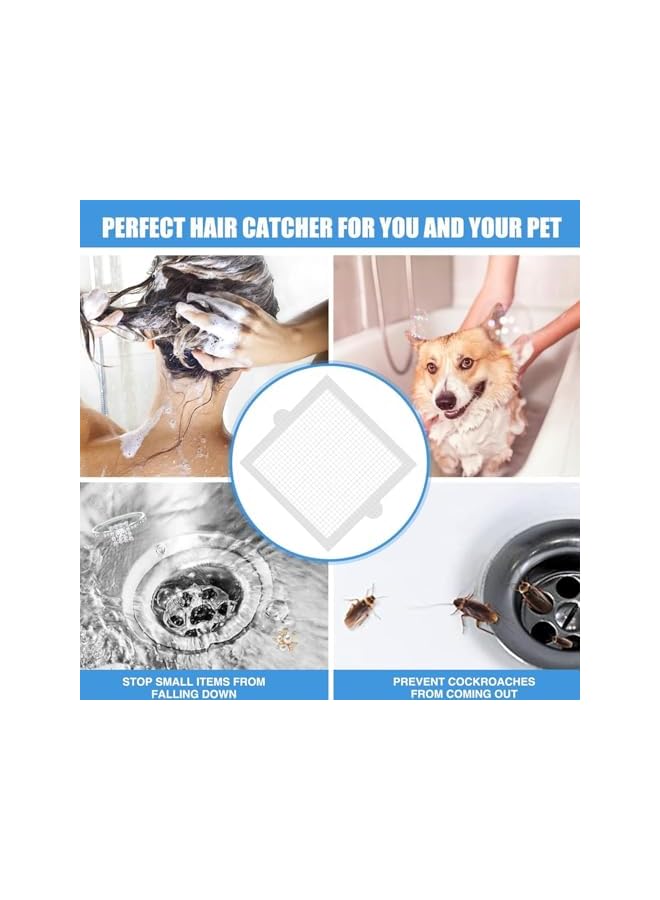 The Bros Disposable Shower Drain Hair Catcher, 50Pack Tub Hair Catcher Shower Drain Cover, Drain Hair Catcher Waterproof Mesh Stickers, Drain Hair Catcherfor Bathroom Accessories, Kitchen, Bathtub - Image 2