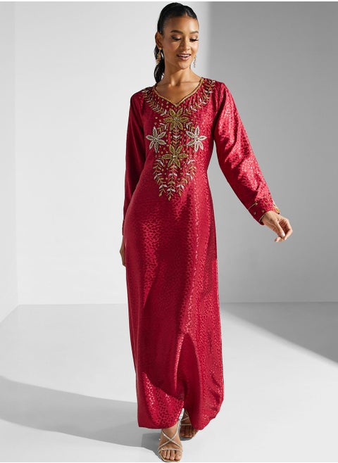Embellished Embroidered Jalabiya