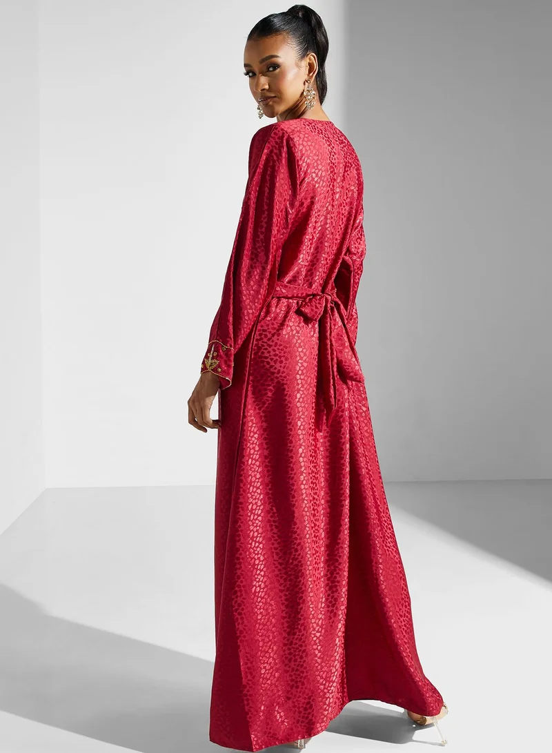 ARABIAN CLOSET Embellished Embroidered Jalabiya
