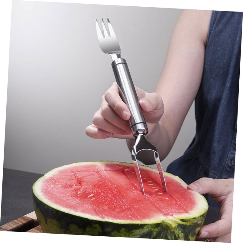 Stainless Steel Watermelon Slicer Fork Multifunctional Fruit Cutter Kitchen Tool - Image 5