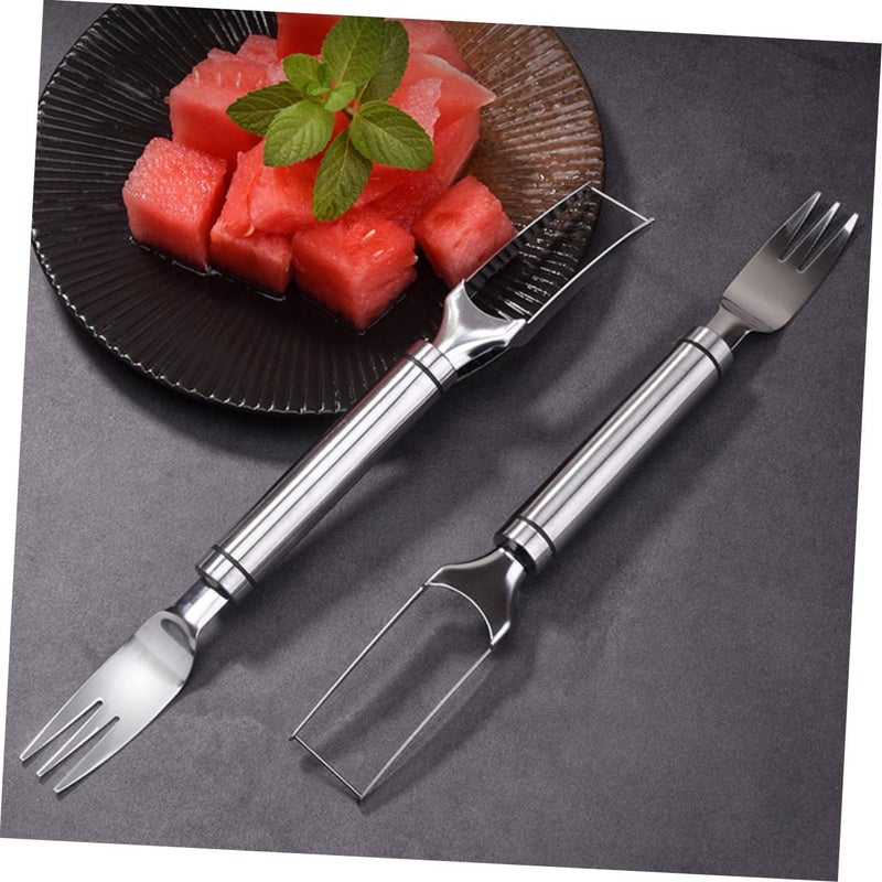 Stainless Steel Watermelon Slicer Fork Multifunctional Fruit Cutter Kitchen Tool - Image 4