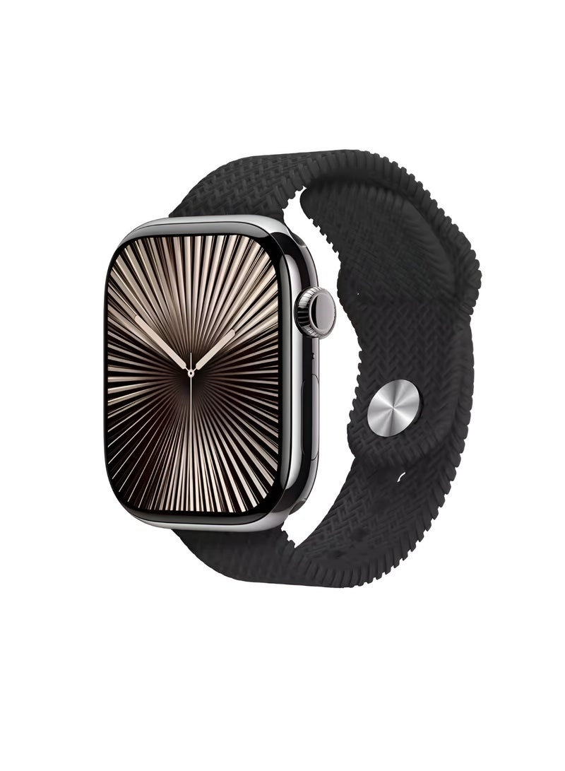 Haino Teko HainoTeko-10 Waterproof Smart Watch with 3 Luxury Stainless Steel and Silicone Straps and Trail Loop Tempered Glass Black - Image 2