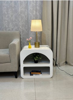 alimforyou White Side Table Add A Touch Of Style And Functionality To Your Home Decor…  - Image 1