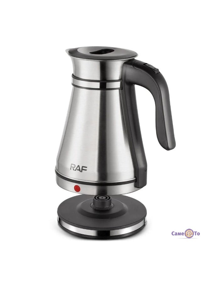 آر إيه أف العلامة التجارية: RAF رقم الموديل: R.7963 اللون: الفولاذ المقاوم للصدأ السعة: 1.5 لتر الطاقة: 1500 واط النوع: غلاية كهربائية المادة الرئيسية: الفولاذ المقاوم للصدأ - تصميم داخلي خالٍ من مادة BPA - مؤشر إضاءة - تسخين سريع - قاعدة دوارة بزاوية 360 درجة - إيقاف تلقائي بلد المنشأ: الصين ضمان دولي - Image 2