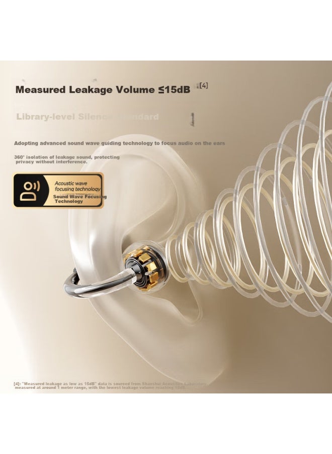 Sansui (Sansui) W105 Bluetooth Earphones Bone Conduction Concept Ear-Hook Wireless Running Sports Conference Call Noise Reduction Business Top Ten White - Image 5