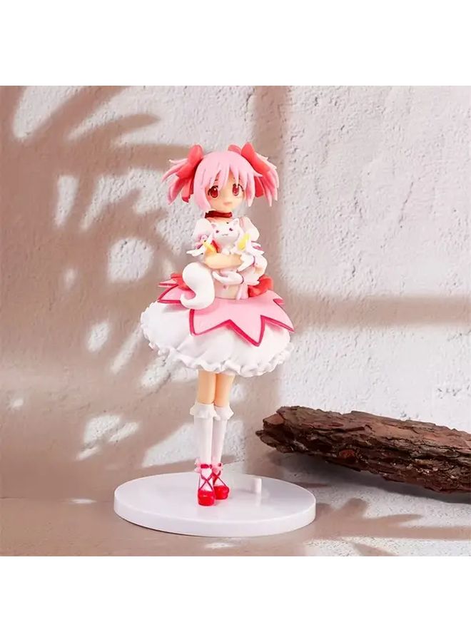 Anime Magical Girl Figure With Rabbit PVC Collectible Model Cute Display Statue Ideal Gift - Image 1
