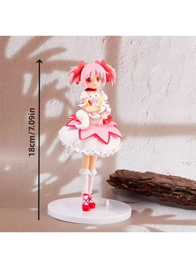 Anime Magical Girl Figure With Rabbit PVC Collectible Model Cute Display Statue Ideal Gift - Image 3