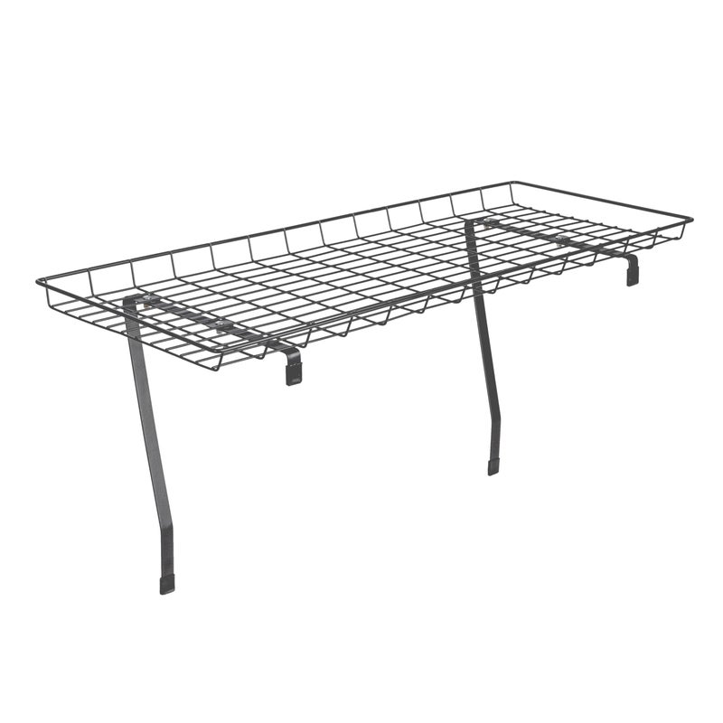 Household Essentials Rear Display Over-The-Washer Storage Shelf to Organize and Store Laundry Room Supplies, Matte Black - Image 1