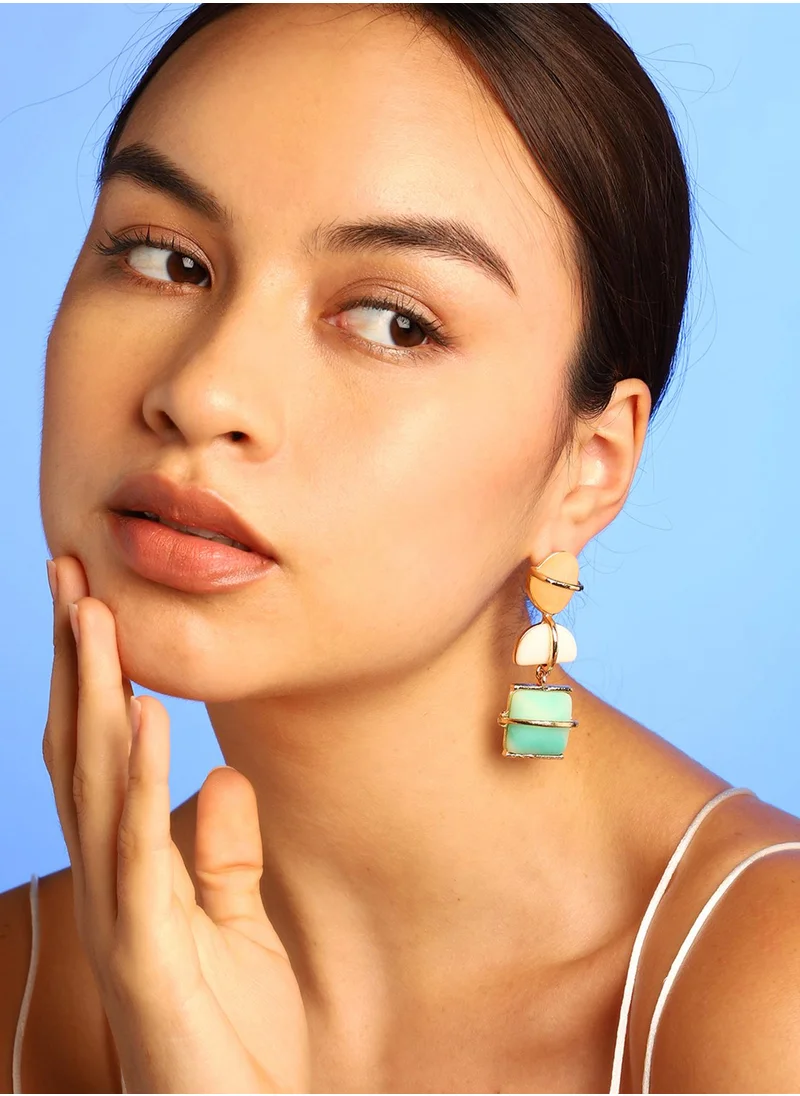 SOHI Stone Drop Earrings