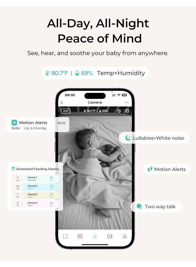 دي آر. كير VistaView Lite Smart WLAN Baby Monitor with 2 Cameras - Image 3
