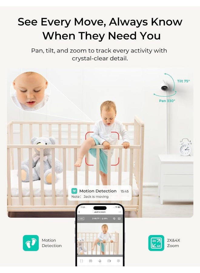 دي آر. كير VistaView Lite Smart WLAN Baby Monitor with 2 Cameras - Image 4