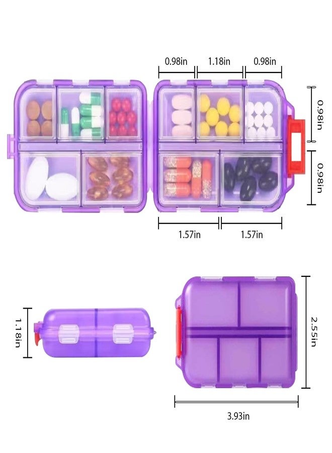 INVODA 7-Day Pill Organizer with Medicine Labels Travel Pill Case Compact, Portable Medication Organizer for Daily Use (3.7 x 2.4 x 1.18 Inches - Image 3