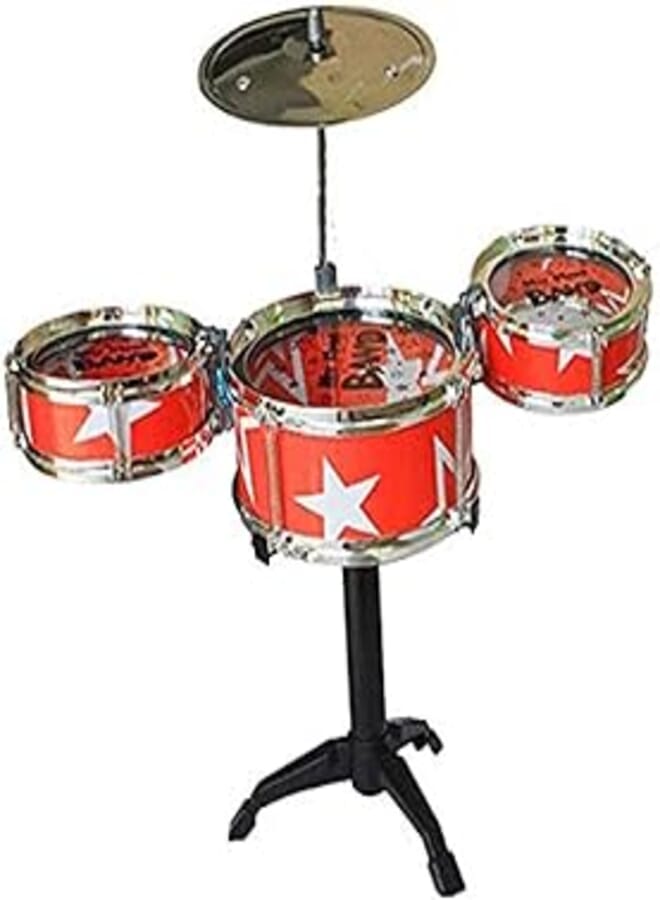 OR Children Rack Drum Jazz Drum Set Musical Percussion Instrument - Red 