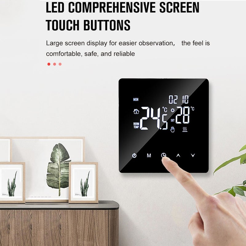 K2M Mobile APP control heating thermostat digital touch screen LCD display programming electric heating thermostat antifreeze suitable for home school office (K2MH25A electric heating) - Image 2