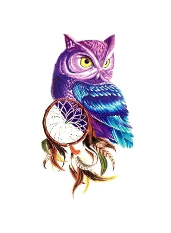 Generic Temporary Tattoo Colored Owl For All Skins, 21 CM - Image 2
