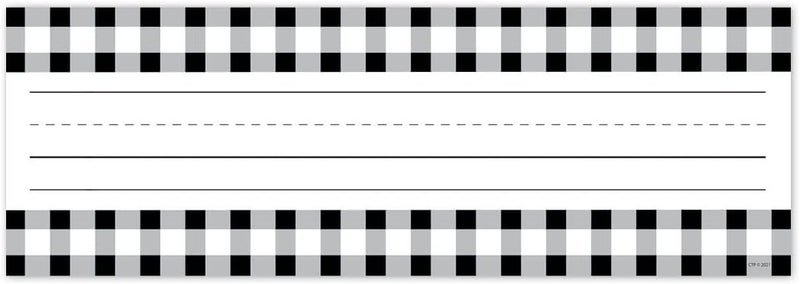 Creative Teaching Press CTP Buffalo Check Name Plates Learning Décor for Classroom ( 10621) - Image 1