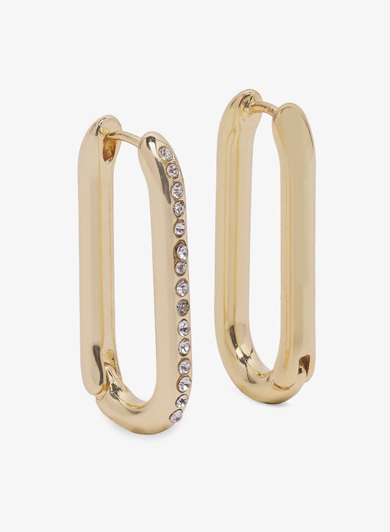 Ella Limited Edition Diamonte Rhinestone Embellished Hoop Earrings - Image 2