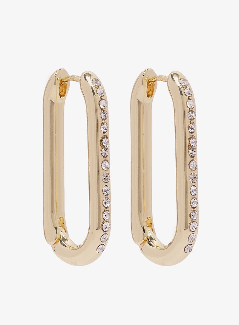 Ella Limited Edition Diamonte Rhinestone Embellished Hoop Earrings - Image 1