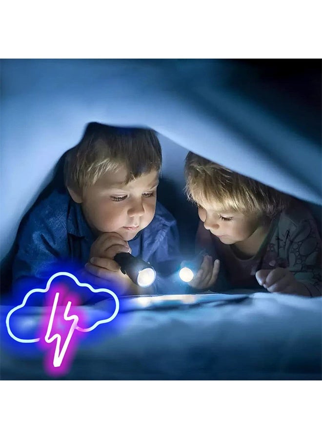 Peachjoy Cloud Lightning Neon Signs,Bolt LED Wall Lights Wall Decor USB or Battery Powered Light UP Signs for Living Room,Bar,Kids Bedroom,Game Room - Image 3