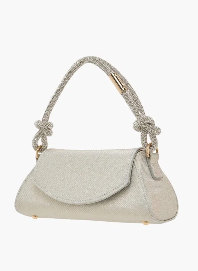 Flora Bella By Shoexpress Womens Textured Shoulder Bag With Magnetic Closure