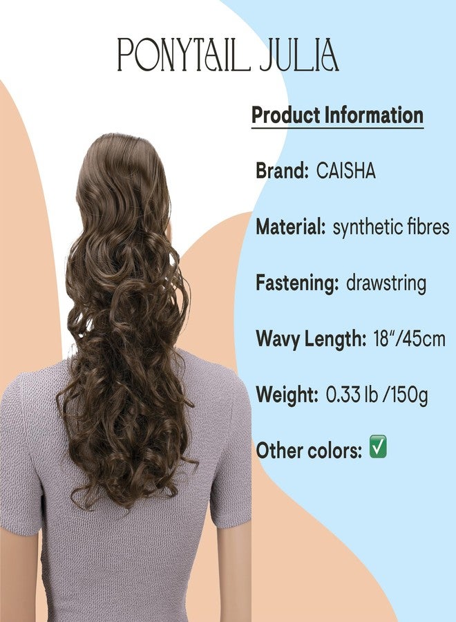 CAISHA 18" Hairpiece Ponytail Extensions Voluminous Wavy Brown PH18 - Image 2