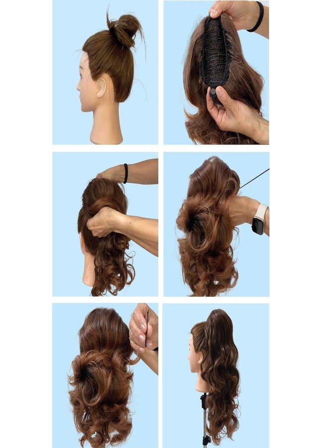 CAISHA 18" Hairpiece Ponytail Extensions Voluminous Wavy Brown PH18 - Image 5