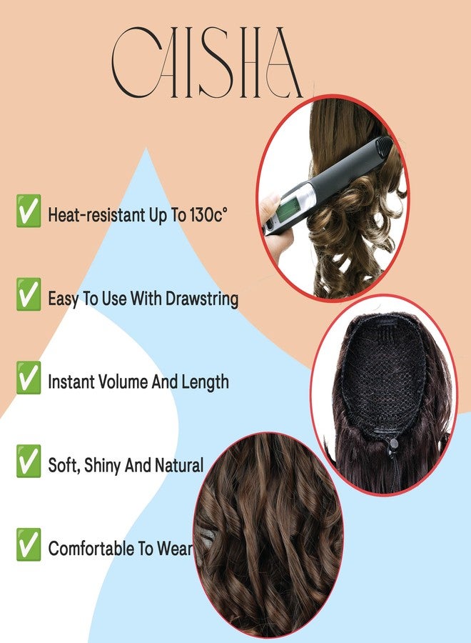CAISHA 18" Hairpiece Ponytail Extensions Voluminous Wavy Brown PH18 - Image 4