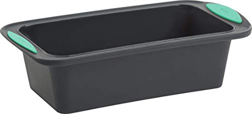 Trudeau 5115206M Structure Loaf Pan Silicone Bakeware, 8.5" x 4.5", Mint/Black - Image 1