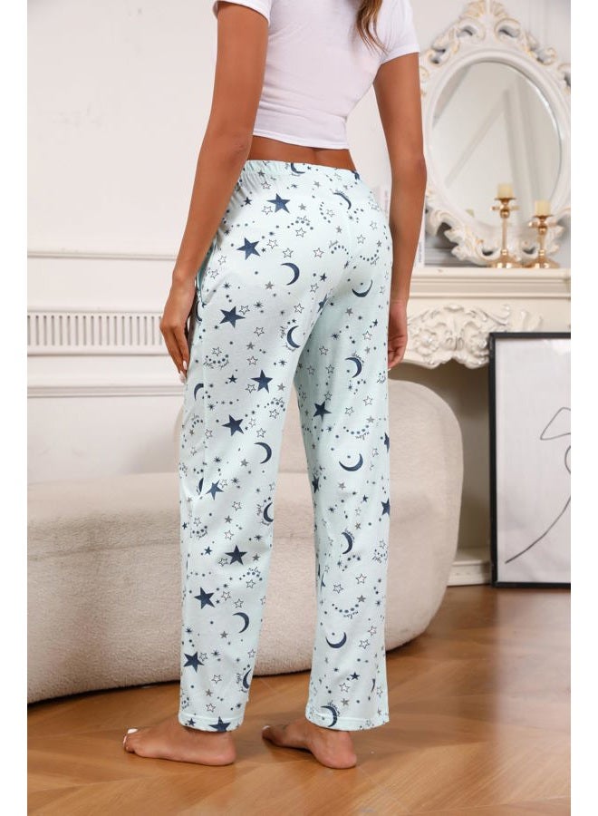 PNAEONG Pajama Pants Women 3 Pack Soft Cotton Lounge Pants Comfy Casual Pajama Bottoms with Elastic Waistband & Pockets, Set 1, XXL - Image 3