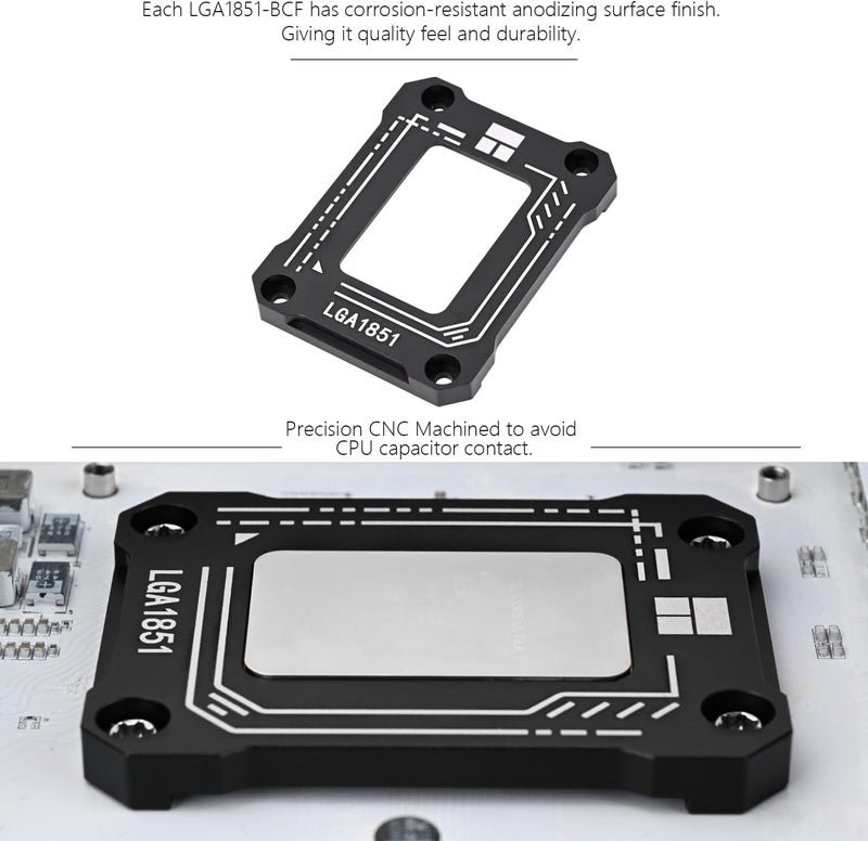 حامل CPU أسود من Thermalright LGA1851-BCF، حامل تثبيت مضاد للانحناء لوحدة المعالجة المركزية Intel من الجيل الخامس عشر، سبيكة ألومنيوم - Image 4